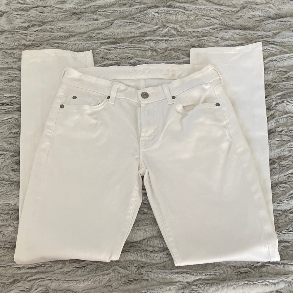 7 For All Mankind High-Rise White Jeans - Picture 4 of 6